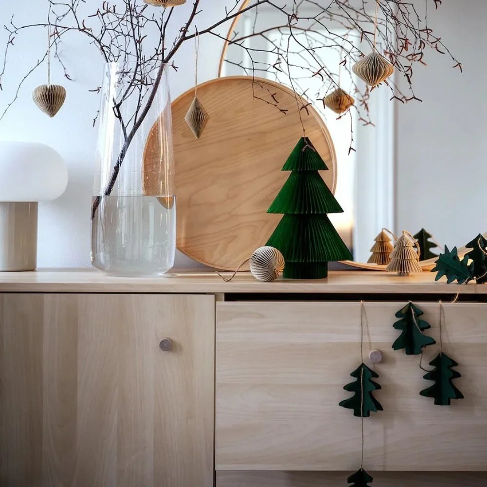 IKEA VINTER 2021 Garland, handmade Christmas tree shaped, green, 2 yard